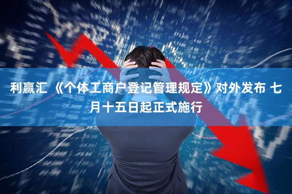 利赢汇 《个体工商户登记管理规定》对外发布 七月十五日起正式施行