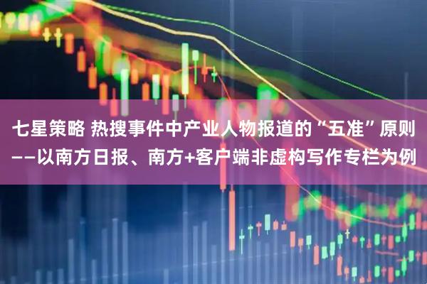 七星策略 热搜事件中产业人物报道的“五准”原则——以南方日报、南方+客户端非虚构写作专栏为例