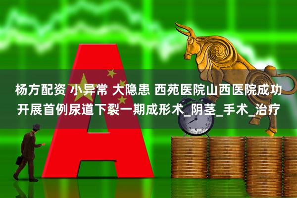 杨方配资 小异常 大隐患 西苑医院山西医院成功开展首例尿道下裂一期成形术_阴茎_手术_治疗