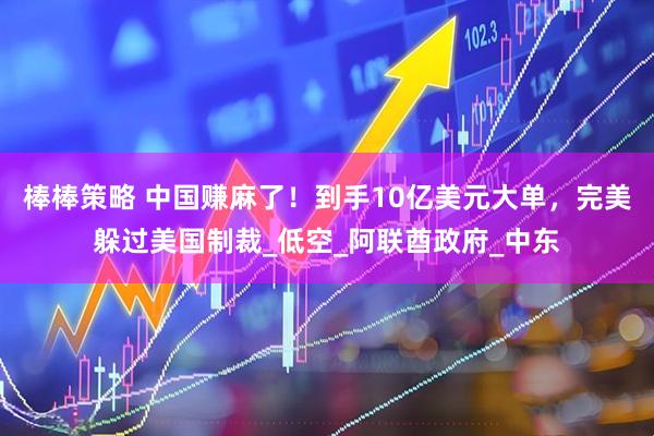 棒棒策略 中国赚麻了！到手10亿美元大单，完美躲过美国制裁_低空_阿联酋政府_中东